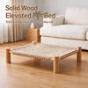 Wicker Cat Bed with Scratching Area