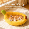 Banana-Shaped Pet Bed for Cats and Small to Medium Dogs