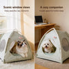 Indoor Tent Pet Bed with Reversible Cushion for Cats and Dogs
