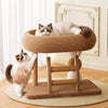 Space-Saving Cat Scratcher Bed with Braided Sisal Rope