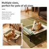 Elevated Pet Cot with Detachable Cushion and Mesh Surface