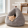 Chicken-Shaped Enclosed Plush Cat Bed