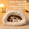 Semi-Enclosed Pet Tent Bed with Tunnel for Cats & Dogs