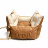 Portable Faux Leather Car Bed for Small Dogs and Cats