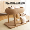 Space-Saving Cat Scratcher Bed with Braided Sisal Rope