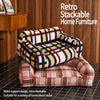 Vintage Plush Sofa Bed for Cats and Dogs