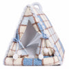 Plaid Semi-Enclosed Pet Tent for Cats and Small Dogs