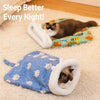 Semi-Enclosed Pet Tent Bed with Tunnel for Cats & Dogs