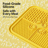 4-Grid Silicone Lick Mat for Dogs, 7.9-Inch Square