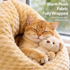 Chicken-Shaped Enclosed Plush Cat Bed