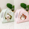 Indoor Tent Pet Bed with Reversible Cushion for Cats and Dogs