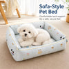 Washable Sofa-Style Pet Bed with Reversible Removable Pad