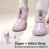 Small Dog Shoes with Soft Soles and Zipper Closure