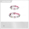 Rhinestone Faux Leather Pet Collar & Leash for Small Dogs & Cats