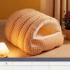 Semi-Enclosed Cat & Dog Bed with Removable Cover