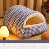 Semi-Enclosed Cat & Dog Bed with Removable Cover