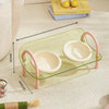 Wide-Opening Slow-Feeder Double Bowl Set for Pets