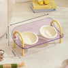 Wide-Opening Slow-Feeder Double Bowl Set for Pets