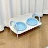 Wide-Opening Slow-Feeder Double Bowl Set for Pets