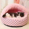 Semi-Enclosed Winter Pet Bed for Cats & Small Dogs, Shell Design