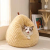 Chicken-Shaped Enclosed Plush Cat Bed