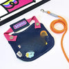 Denim-Style Nylon Harness and Leash for Cats and Small Dogs