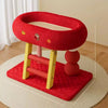Space-Saving Cat Scratcher Bed with Braided Sisal Rope