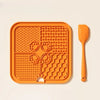 4-Grid Silicone Lick Mat for Dogs, 7.9-Inch Square