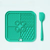 4-Grid Silicone Lick Mat for Dogs, 7.9-Inch Square