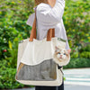 Canvas Pet Carrier Shoulder Bag for Cats and Small Dogs